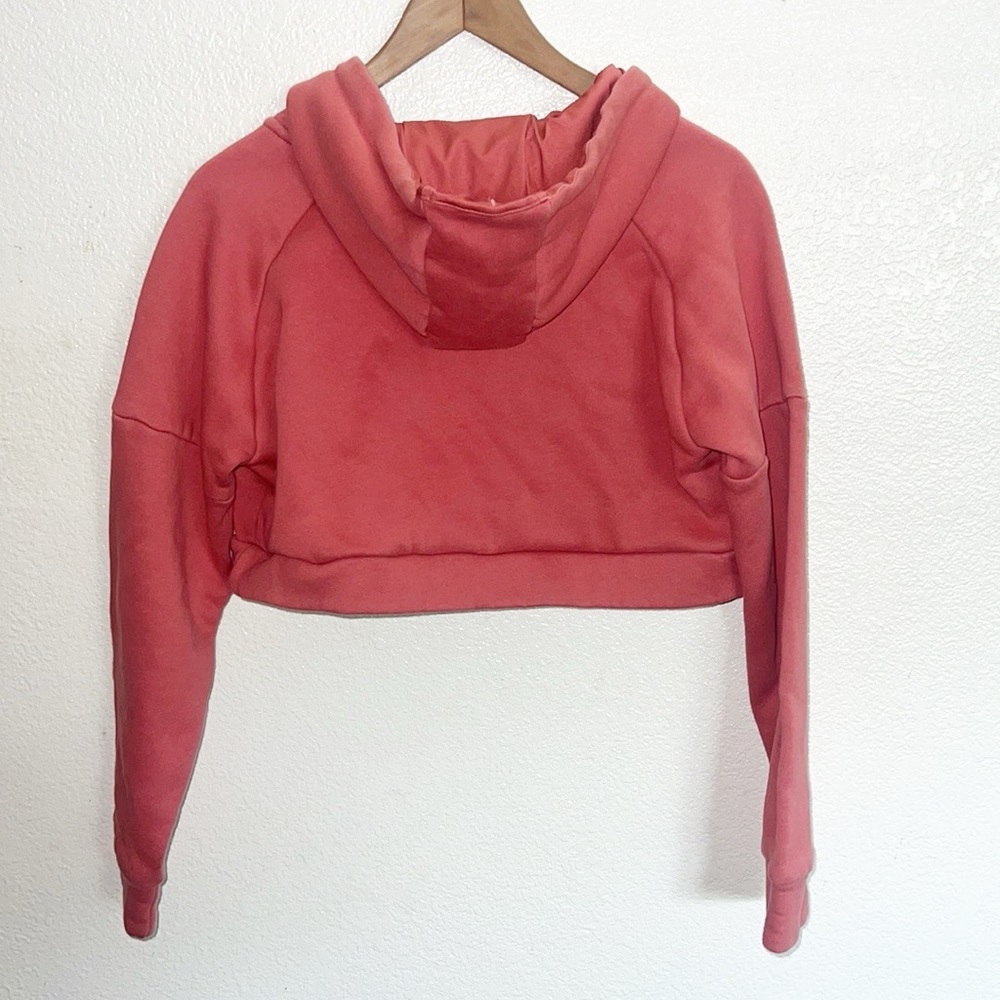 AYBL Women’s Ultra Crop Pink Full Zip Jacket With Hood - Picture 8 of 10